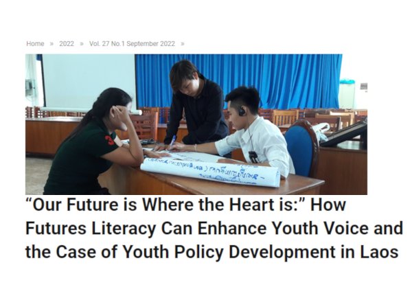 Futures Literacy and Youth Policy Development in Laos - new publication