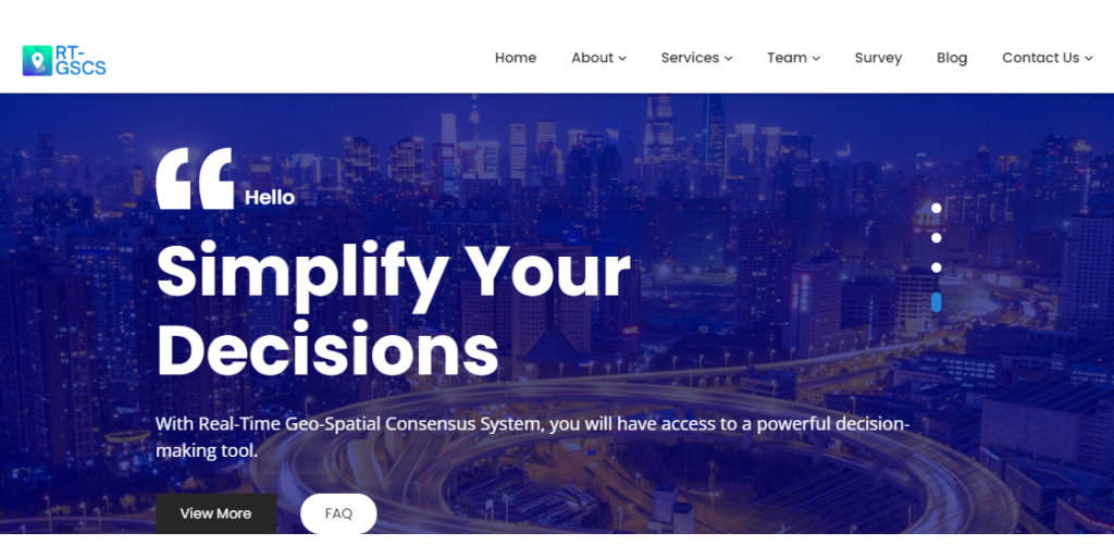 Real-Time Geo Spatial Consensus System (RT-GSCS) platform