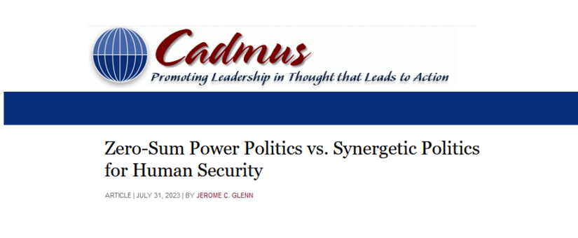 Zero-Sum Power Politics vs. Synergetic Politics – New Publication