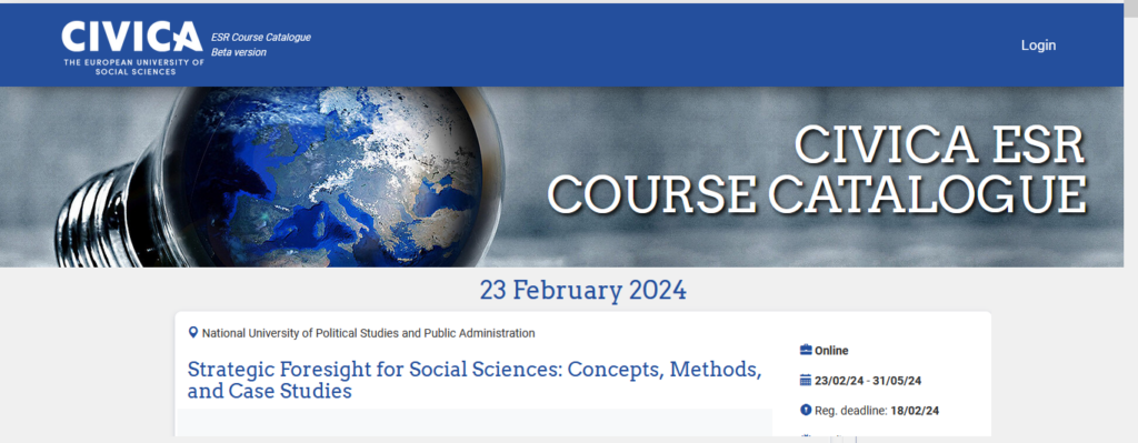 Social Foresight for Social Science - online course