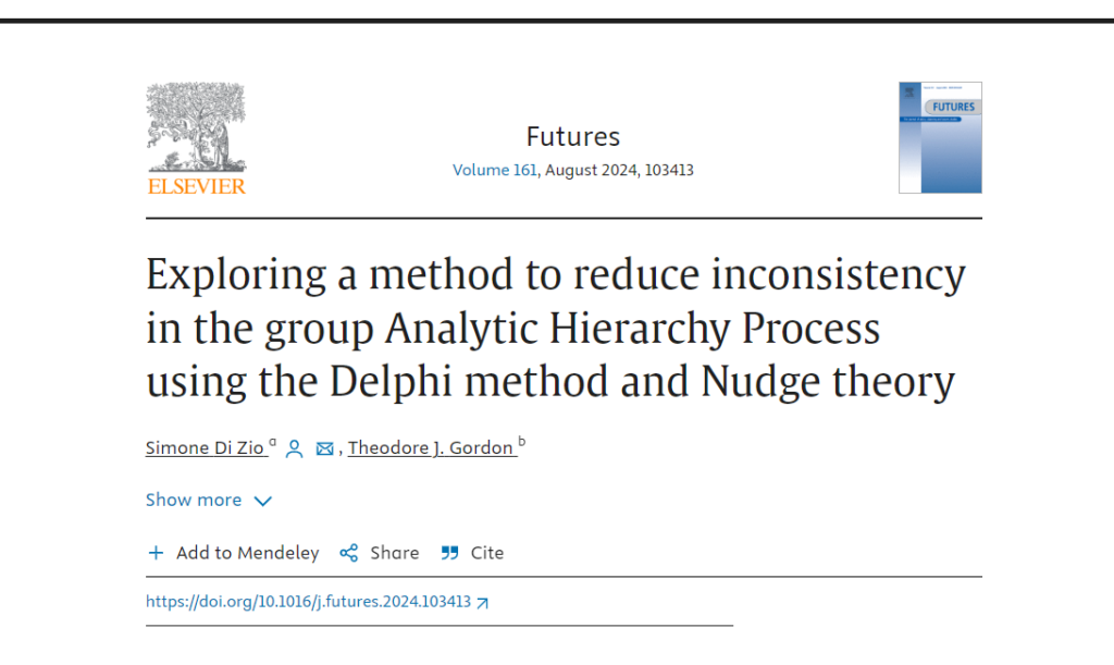 Exploring a method to reduce inconsistency - New publication on Futures