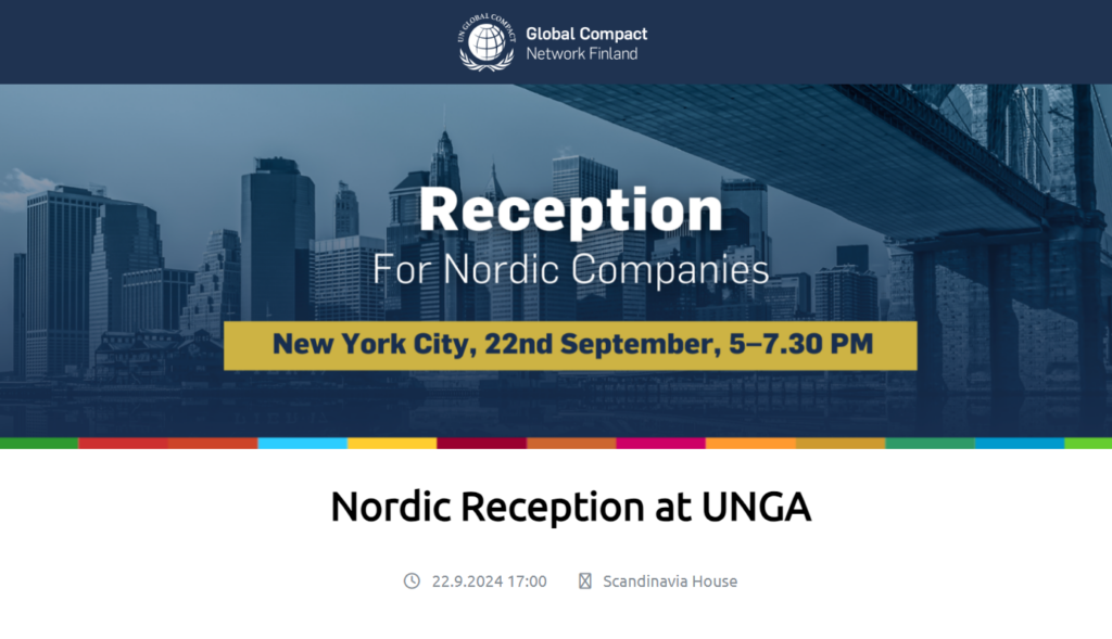 Ibon Zugasti at the Reception for Nordic Companies during UNGA 2024 - Sept. 22, 2024