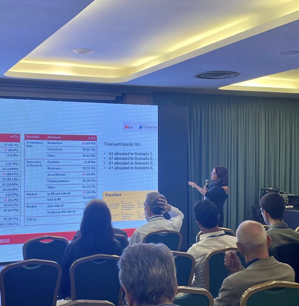 Presentation of the study on Experimenting with New AI-Based Visual Forms for Delphi Scenarios